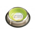 Optima Bowls Premium No-tip, Lined Platinum Pet Bowl Green