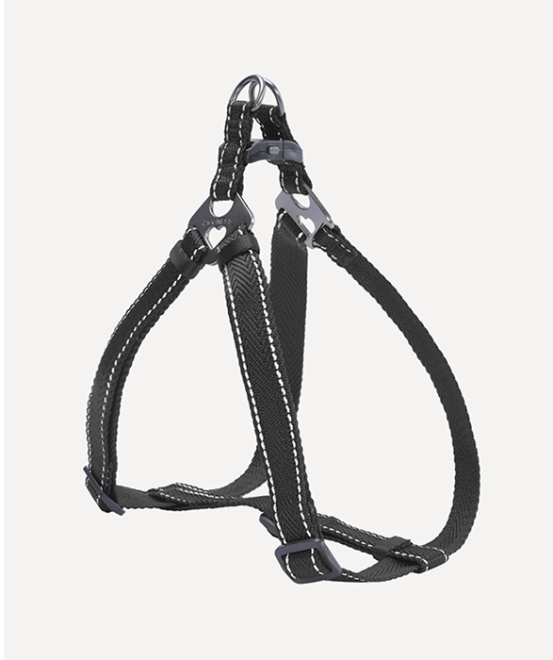Dogness Challenger Herringbone Webbing Harness Black