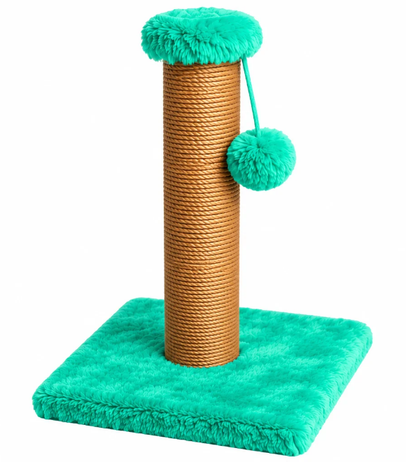 Scratch it Premium Cat Scratcher Post Long Hair Plush 39X39X80cm
