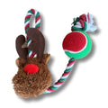 Grriggles Holiday Rope Tennis Tug Reindeer