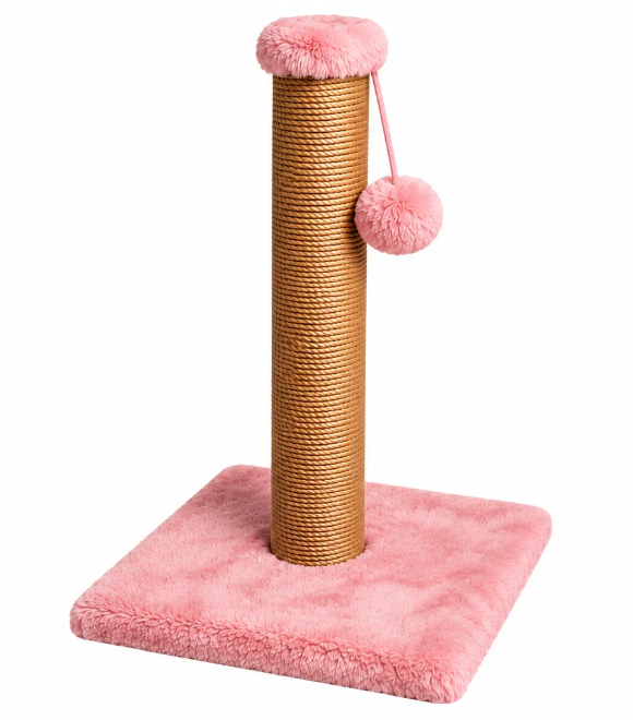 Scratch it Premium Cat Scratcher Post Long Hair Plush 39X39X80cm