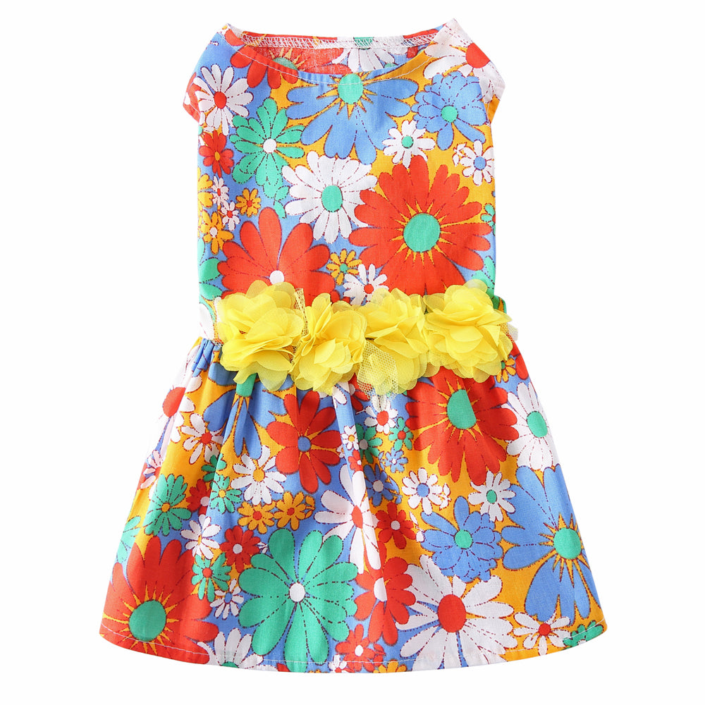 Pets.Love.Earth Summer Dress Sunflower Print