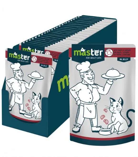 Pet Interest Master Cat Pouch with Meat in Jelly 80g