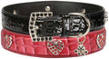 East Side Collection Charmed Croco Collar 14-18 In Red