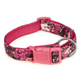 Casual Canine Neoprene Collar, 18 to 26-Inch, Pink Floral