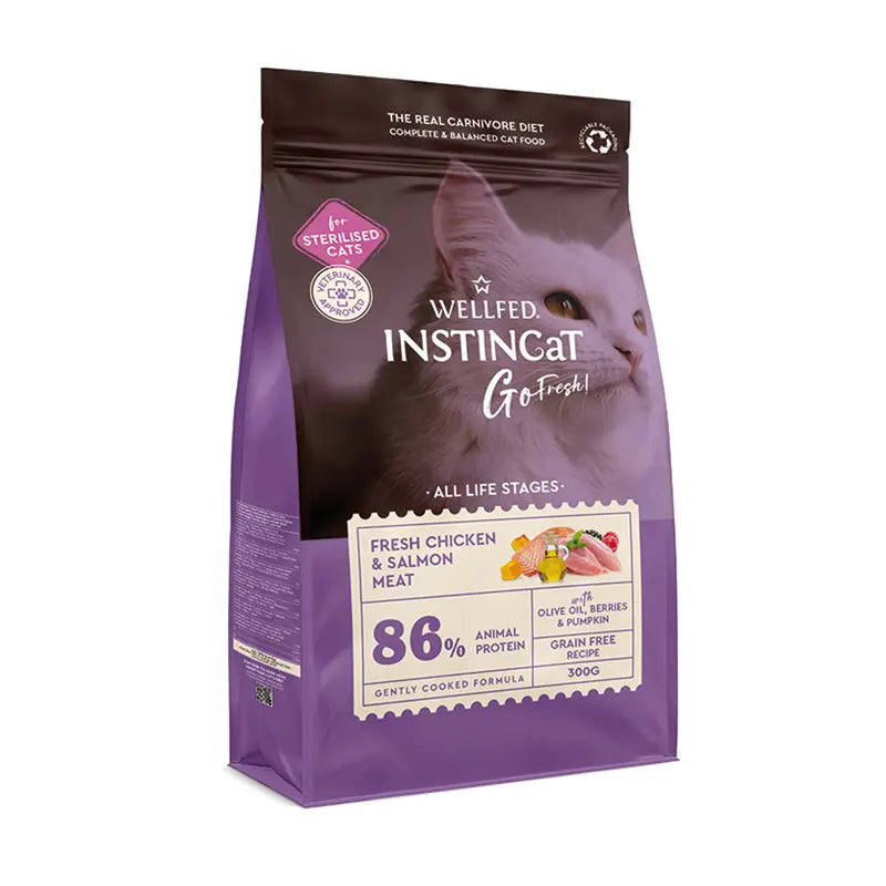 Pet Interest Wellfed INSTINCaT Go Fresh Sterilized Fresh Chicken & Salmon Adult Cat Food