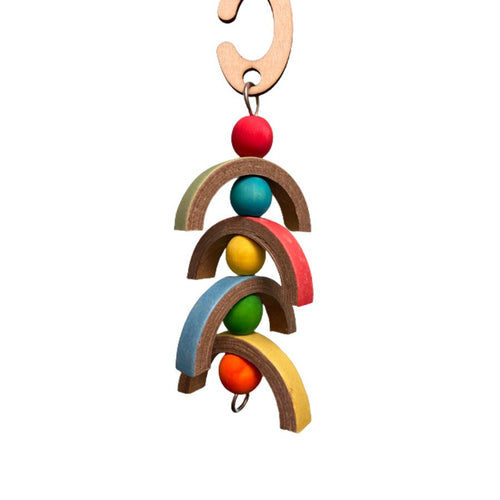 A&E Happy Beaks Rippin Rainbow Bird Toy