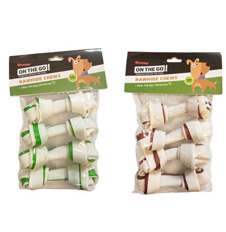 Pet Interest OTG Double Color Knotted Bones 4 X25-30g 4Pcs