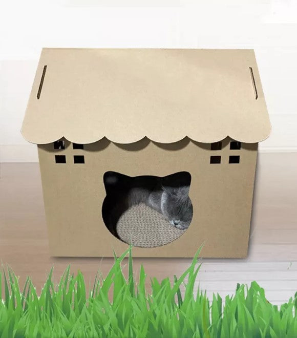Pets.Love.Earth Corrugated Cat House