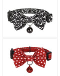 Dogness Cat Collar - Black Letter and Red Dots