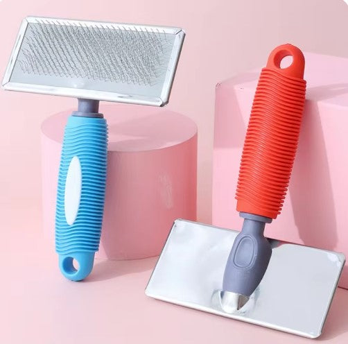 Essential grooming Tools Rake brush Pink and blue(S) 240x140 mm