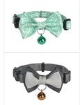 Dogness Cat Collar - Green Letter and Modal Grey