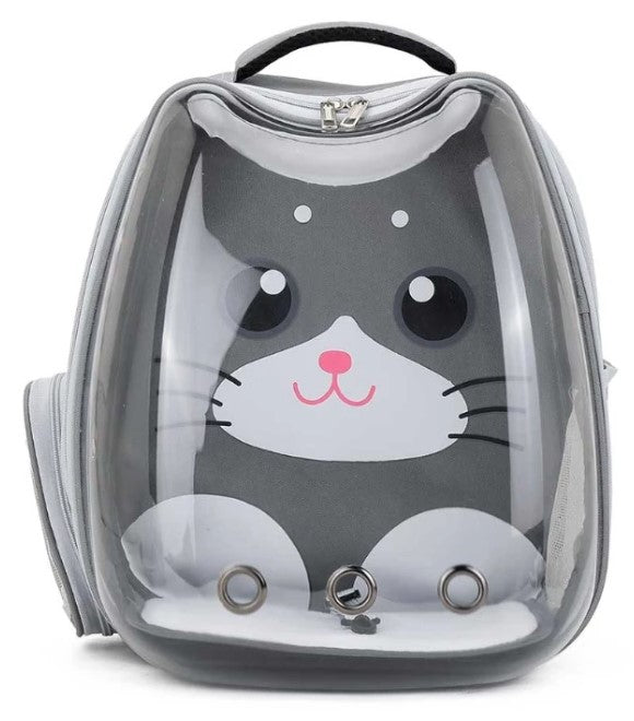 Pets.Love.Earth Pet backpack  Transparent and Silver