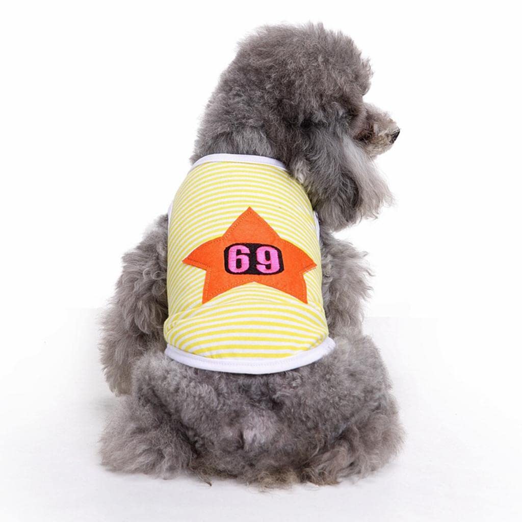Pets.Love.Earth 69 Star Pattern Vest Yellow