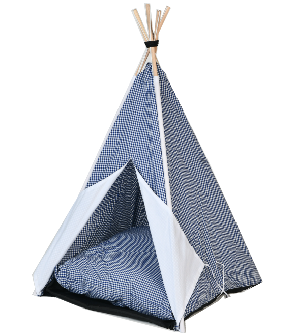 Pets.Love.Earth Mini Tent Blue and White