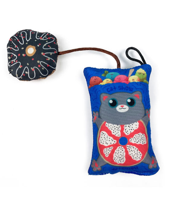 Pet Interest Sweet Hamster 3D cat Toy with Silverline Blue