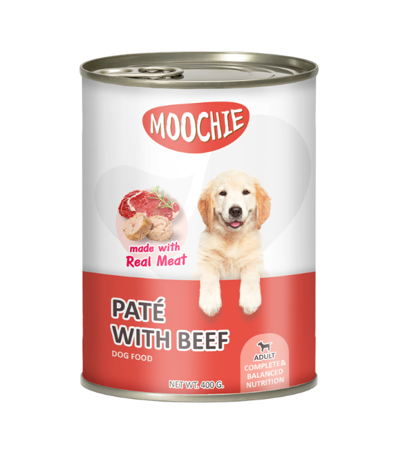 Moochie Dog Wet Food – Pâté with Beef (400g)