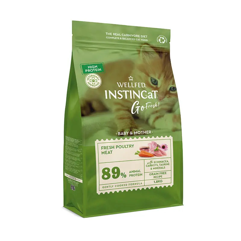 Pet Interest Wellfed INSTINCaT Baby & Mother High Protein Fresh Poultry Kitten Food
