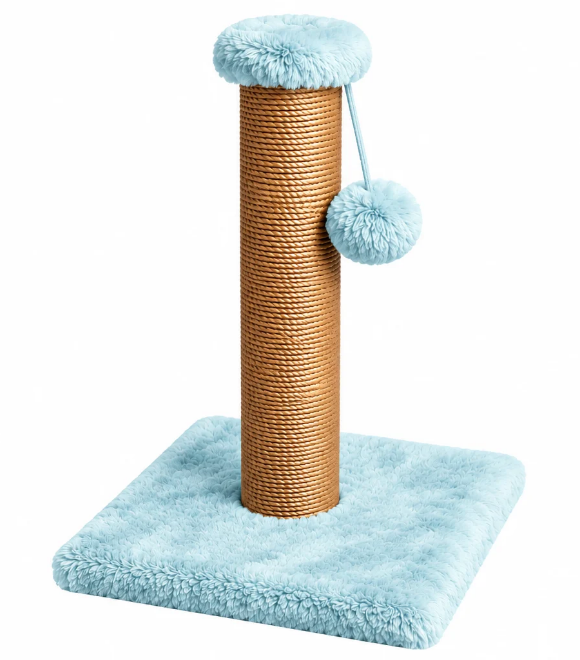Scratch it Premium Cat Scratcher Post Long Hair Plush 39X39X80cm
