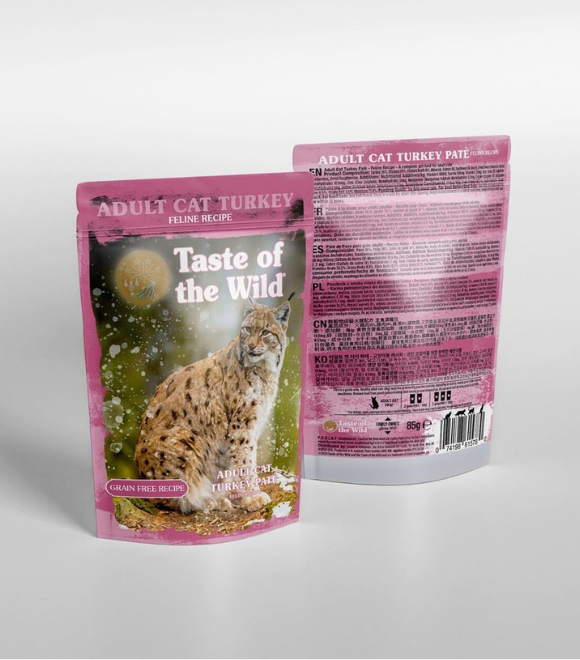 Taste of the Wild Grain Free Adult Cat Pate Turkey Pouch 85g