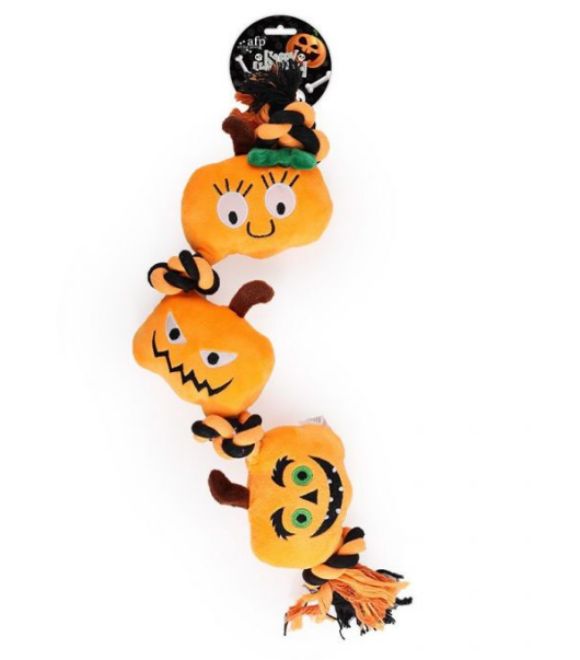 All For Paws Halloween Naughty or Trick Pumpkin Dog Toy